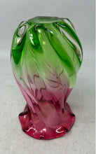 Load image into Gallery viewer, Multicolor Glass Swirl Pattern Flower Theme Home Decorative Vase Collectible
