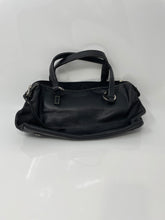 Load image into Gallery viewer, Alfani Womens Black Pebbled Leather Inner Pockets Double Handle Shoulder Bag
