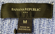 Load image into Gallery viewer, Banana Republic Womens Blue Collared Short Sleeve Cardigan Sweater Size Medium
