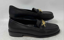 Load image into Gallery viewer, Michael Kors Womens Black Faux Leather Moc Toe Slip-On Loafer Shoes Size 7M
