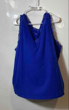 Load image into Gallery viewer, Karen Scott Womens Blue Cotton V-Neck Sleeveless Pullover Blouse Top Size 3X

