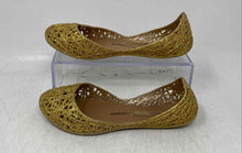 Load image into Gallery viewer, Melissa + Campana Girls Zig Zag Dark Golden Round Toe Slip-On Ballet Flats Sz 3
