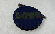 Load image into Gallery viewer, Lucky Brand Womens Green Blue Suede Scalloped Zipper Wristlet Wallet
