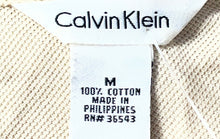 Load image into Gallery viewer, Calvin Klein Mens Beige Cotton Short Sleeve Regular Fit Polo Shirt Size M
