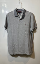 Load image into Gallery viewer, Tommy Hilfiger Mens White Black Striped Short Sleeve Regular Fit Polo Shirt Sz L
