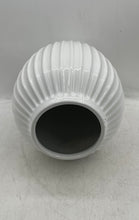 Load image into Gallery viewer, Kahler Hans Christian Bauer White Ribbed Collectible Ceramic Home Decor Vase
