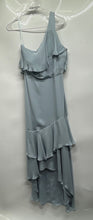 Load image into Gallery viewer, Parker Black Womens Blue Ruffled One-Shoulder Hi-Low Maxi Dress Size 4

