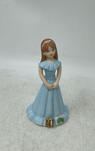 Load image into Gallery viewer, Enesco Porcelain Decorative Growing Up 10th Birthday Girl Figurine In Blue Dress
