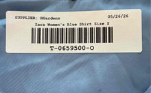 Load image into Gallery viewer, Zara Womens Blue Long Sleeve Regular Fit Collared Button-Up Shirt Size S
