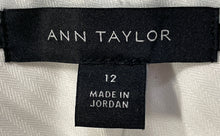 Load image into Gallery viewer, Ann Taylor Womens Off White Pockets Straight Leg Trouser Pants Size 12

