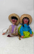Load image into Gallery viewer, Handmade Mexican Puppets Characterized By Their Straw Hats &amp; Colorful Clothing
