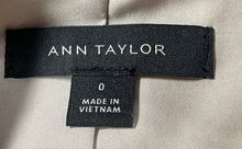 Load image into Gallery viewer, Ann Taylor Womens Beige Long Sleeve Peak Lapel Double-Breasted Blazer Size 0
