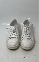 Load image into Gallery viewer, Calvin Klein Womens Michaela White Gray Round Toe Lace-Up Sneakers Shoes Size 9M
