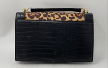Load image into Gallery viewer, INC International Concepts Womens Ajae Black Brown Animal Print Crossbody Bag
