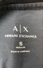 Load image into Gallery viewer, Armani Exchange Mens Navy Blue City Skyline Cotton Graphic T-Shirt Size Small

