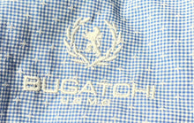 Load image into Gallery viewer, Bugatchi Mens Blue Cotton Collared Long Sleeve Button-Up Shirt Size Small
