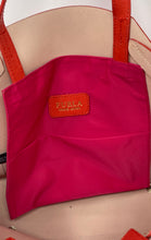Load image into Gallery viewer, Authentic Furla Womens Orange Leather Double Handle Tote Purse Damaged
