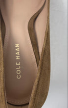Load image into Gallery viewer, Cole Haan Womens Brown Suede Pointed Toe Slip-On Block Pump Heels Size 9B
