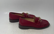 Load image into Gallery viewer, Loft Womens Burgundy Leather Slip-On Closed Toe Chain Loafer Shoes Size 6
