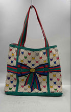 Load image into Gallery viewer, Authentic Brighton Womens Love &amp; Joy Multicolor Heart Print Tote Handbag
