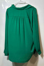 Load image into Gallery viewer, Ann Taylor Womens Green Long Sleeve Collared Front Pockets Blouse Top Size Large
