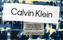 Load image into Gallery viewer, Calvin Klein Womens Multicolor Printed Cap Sleeve Sheath Dress Size 12P
