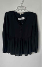 Load image into Gallery viewer, Banana Republic x Olivia Palermo Womens Black Long Sleeve Blouse Top Size XS
