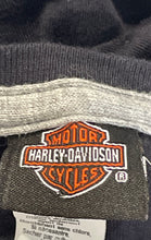 Load image into Gallery viewer, Harley-Davidson Womens Black Short Sleeve Collarless Pullover T-Shirt Size Small
