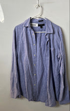 Load image into Gallery viewer, Banana Republic Mens Blue Slim-Fit Long Sleeve Button-Up Shirt Size Medium
