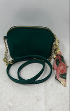 Load image into Gallery viewer, Steve Madden Womens Green Gold Chain Zipper Mini Crossbody Bag With Wallet
