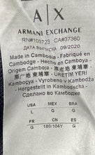 Load image into Gallery viewer, Armani Exchange Mens Navy Cotton Short Sleeve Collared Polo Shirt Size Large
