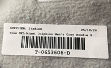 Load image into Gallery viewer, Nike Mens Gray Long Sleeve Miami Dolphins Football-NFL Pullover Hoodie Size S
