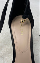 Load image into Gallery viewer, Aldo Womens Black Open Toe Block Ankle Strap Heels Size 9
