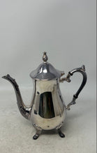 Load image into Gallery viewer, Vintage Silver-Tone Victorian Footed Coffee Tea Pot With Handle &amp; Lid
