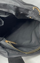 Load image into Gallery viewer, Versace Parfums Womens Black Inner Pockets Bottom Studs Tote Handbag

