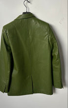 Load image into Gallery viewer, Zara Womens Olive Green Long Sleeve Notch Lapel Two-Button Blazer Jacket Size XS
