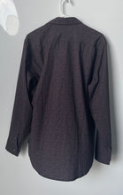 Load image into Gallery viewer, Kenneth Cole Mens Charcoal Dark Gray Printed Slim Fit Button-Up Shirt Size M
