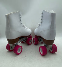 Load image into Gallery viewer, Chicago Womens White Pink Classic Lace-Up Quad Roller Skates Size 8
