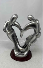 Load image into Gallery viewer, Suanti Galleries Silver Plated Lady And Men Dance Heart Modern Art Sculpture
