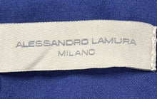 Load image into Gallery viewer, Alessandro Lamura Milano Mens Blue Long Sleeve Collared Dress Shirt Size 17-43

