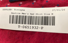 Load image into Gallery viewer, Nautica Mens Red Long Sleeve Collared Classic Fit Button-Up Shirt Size Medium
