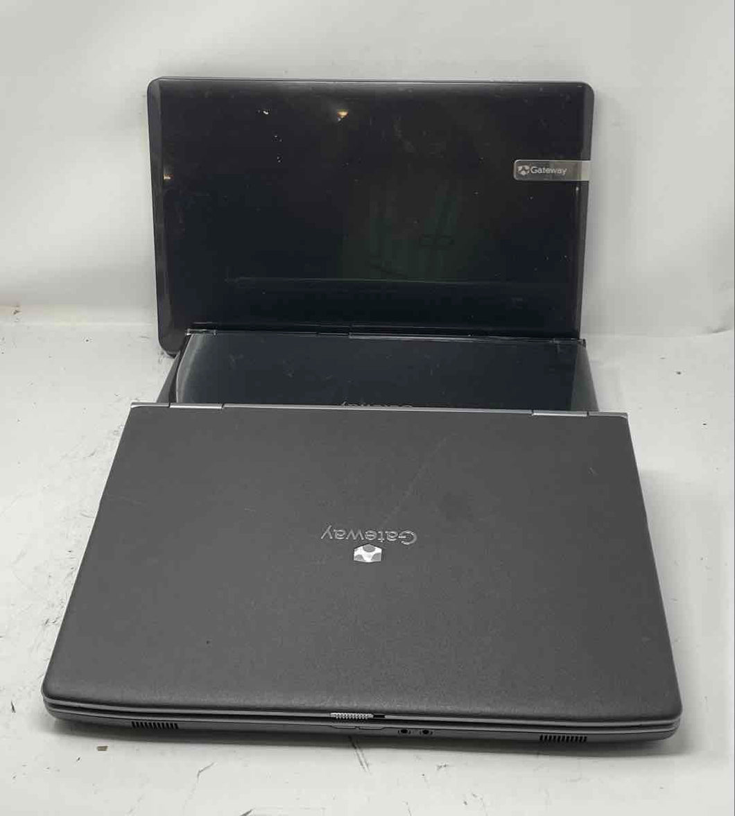 Lot Of 3 Gateway Black Gray Portable Laptop Not Tested For Parts