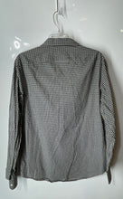 Load image into Gallery viewer, Michael Kors Mens Black White Gingham Cotton Long Sleeve Button-Up Shirt Size M
