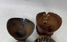 Load image into Gallery viewer, Lot Of 2 Pcs Brown Black Silver Mate Gourd Torpedo Leather And Alpaca Mate
