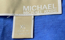 Load image into Gallery viewer, Michael Kors Womens Blue Chain Strap V-Neck Asymmetrical Hem Tank Top Size XL
