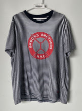Load image into Gallery viewer, Brooks Brothers Mens Black White Striped Short Sleeve Pullover T-Shirt Size XXL

