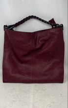 Load image into Gallery viewer, Maddalena Scanu Womens Red Faux Leather Braided Handle Shoulder Handbag
