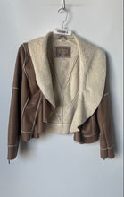 Load image into Gallery viewer, Guess Womens Brown Long Sleeve Shawl Collar Asymmetrical Drape Jacket Size Small
