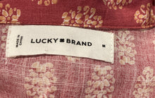 Load image into Gallery viewer, Lucky Brand Womens Pink Printed Short Sleeve Drawstring Waist Shirt Dress Size M
