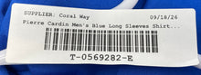 Load image into Gallery viewer, Pierre Cardin Mens Blue Slim Fit Long Sleeve Dress Shirt Size XL 17-17.5 34/35
